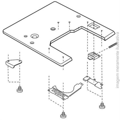 Imagem de Chapa da agulha bordado janome mc200e - 852603015