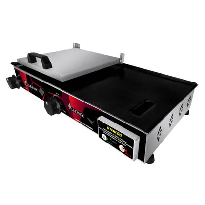 Imagem de Chapa De Lanches Econimic Sanduíches Hotdog 30X60 Inox Com Prensa