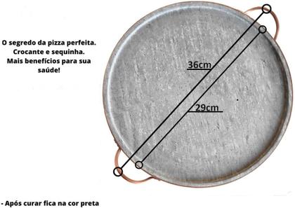 Imagem de Chapa de pedra sabão para assar pizza 29 cm de diâmetro
