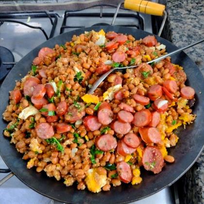 Imagem de Chapa Disco Arado Aço Carbono Bifeteira Alça Madeira 27cm