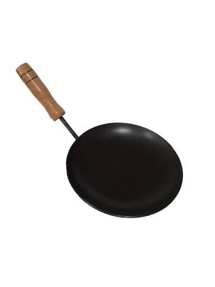 Imagem de Chapa Disco Arado Frita Ovo Chapa de Aço Cabo Madeira 17cm