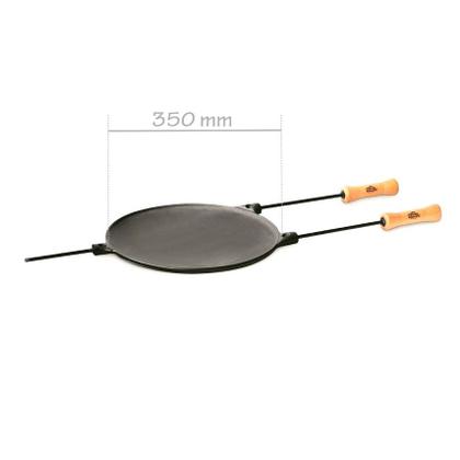 Imagem de Chapa Disco Redonda Ferro Fundido e Cabo Panela Mineira 35cm