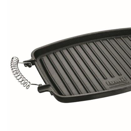 Imagem de Chapa Grill Retangular Alça Espiral Panela Mineira 31x24,5cm