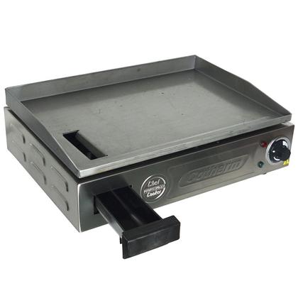 Imagem de Chapa Lanches Elétrica Grill 50X35 1600W 110V 127V Cozinha Cotherm 2321 Profissional Industrial Inox