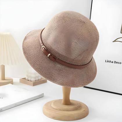 Imagem de Chapéu Balde de Algodão Feminino - Proteção Solar para Verão com Cinto