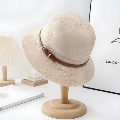 Imagem de Chapéu Balde de Algodão Feminino - Proteção Solar para Verão com Cinto