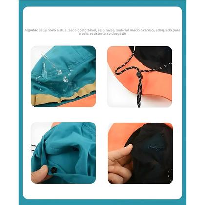 Imagem de Chapéu Balde de Pescador Feminino - Embalável, Secagem Rápida e com Viseira Solar