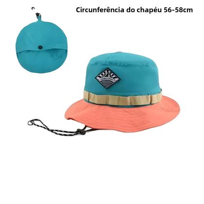 Imagem de Chapéu Balde de Pescador Feminino - Embalável, Secagem Rápida e com Viseira Solar