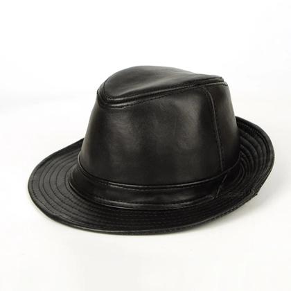 Imagem de Chapéu Beret Vintage Masculino Em Couro De Ovelha Real Para Idosos E Meia-Idade, Capuz À Prova De