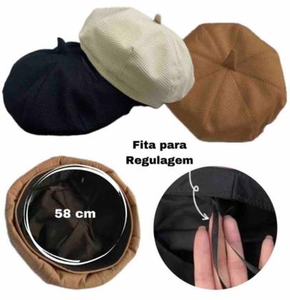 Imagem de Chapéu Boina Paris Francesa Chic Moda Feminina Fashion com regulador