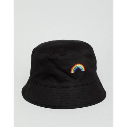 Imagem de Chapéu Boné Bucket Preto com Arco Íris LGBT