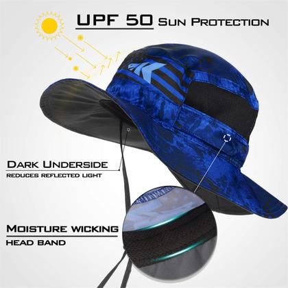 Imagem de Chapéu Boonie KastKing Sol Armis UPF 50 Azul de Proteção Solar