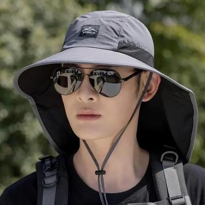 Imagem de Chapéu Bucket Unissex De Secagem Rápida Com Aba Larga, Proteção Solar Para Pesca E Caminhadas