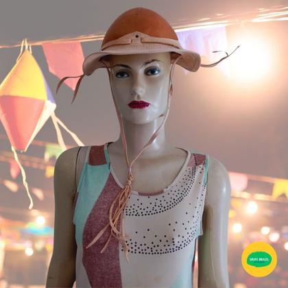 Imagem de Chapéu Cabana Vaqueiro UNISSEX  Festa Junina Vaquejada  Aba Média Couro Semirrígido