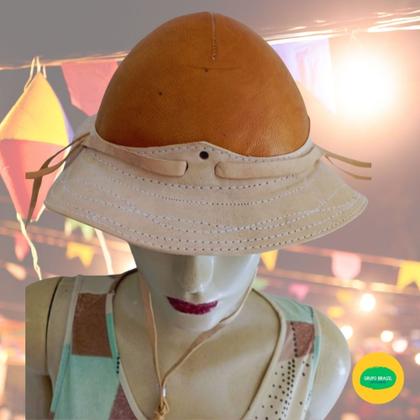 Imagem de Chapéu Cabana Vaqueiro UNISSEX  Festa Junina Vaquejada  Aba Média Couro Semirrígido