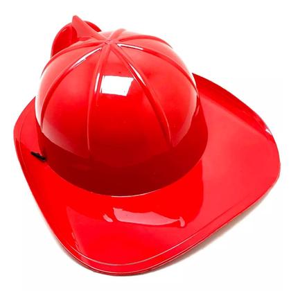 Imagem de Chapéu Capacete Corpo De Bombeiro Fanstasia Para Festa Vermelho