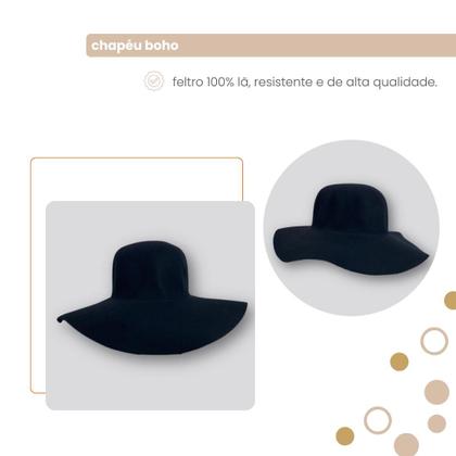 Imagem de Chapéu Cata Ovo Natanzinho Lima Preto Unissex  Aveludado Personalizado com Frase 