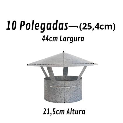 Imagem de Chapéu Chinês P/ Duto 10 Polegadas, Galvanizado, Forno Igl