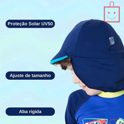 Imagem de Chapéu com Proteção Solar Menino Color Block Moda Praia Puket  110401023