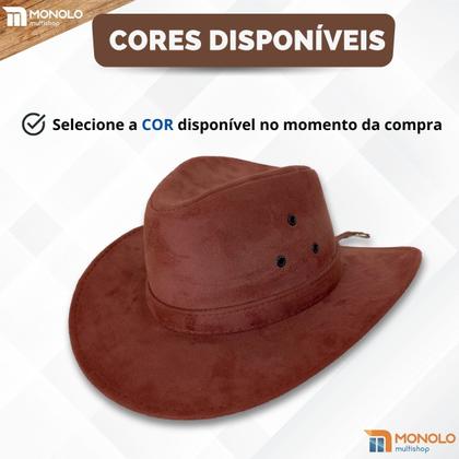 Imagem de Chapéu Country Ana Castela Peão Boiadeiro Americano Sertanejo Barretos Vaqueiro Camurça Premium Infantil Tradicional