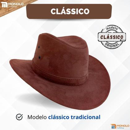 Imagem de Chapéu Country Ana Castela Peão Boiadeiro Americano Sertanejo Barretos Vaqueiro Camurça Premium Infantil Tradicional