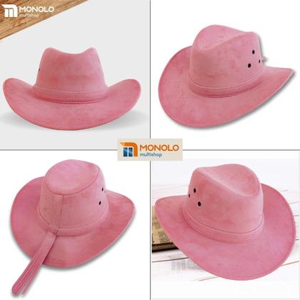 Imagem de Chapéu Country Ana Castela Peão Boiadeiro Americano Sertanejo Barretos Vaqueiro Camurça Premium Infantil Tradicional