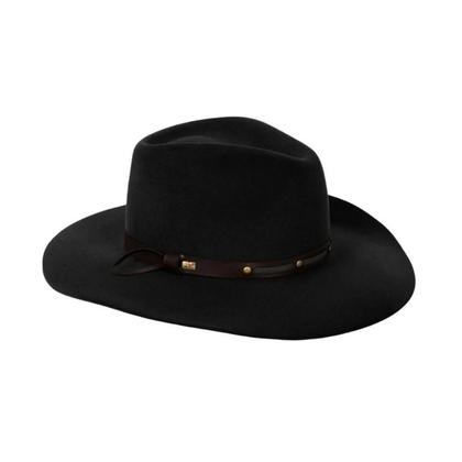 Imagem de Chapéu Country Camurça Flocado Preto Aba Média Unissex Linha Gustavo Lima