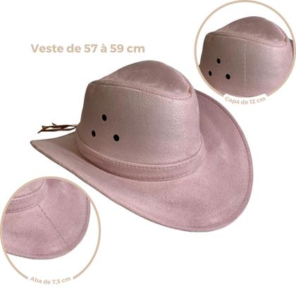 Imagem de Chapéu Country Cowboy Americano Modelo Clássico Em Feltro