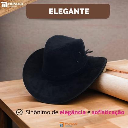 Imagem de Chapéu Country Cowboy Feminino Boiadeira Vaqueiro Festa Junina Barretos Rodeio Peão Pegweb Camurça Premium
