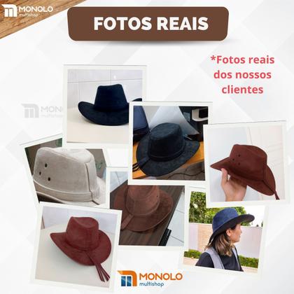 Imagem de Chapéu Country Cowboy Feminino Boiadeira Vaqueiro Festa Junina Barretos Rodeio Peão Pegweb Camurça Premium