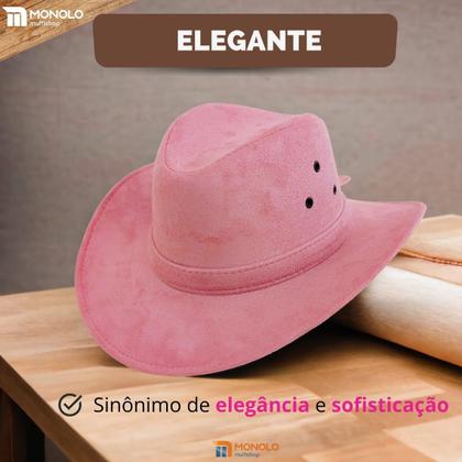 Imagem de Chapeu Country Feminino Boiadeira Vaqueiro Festa Rodeio Cowboy