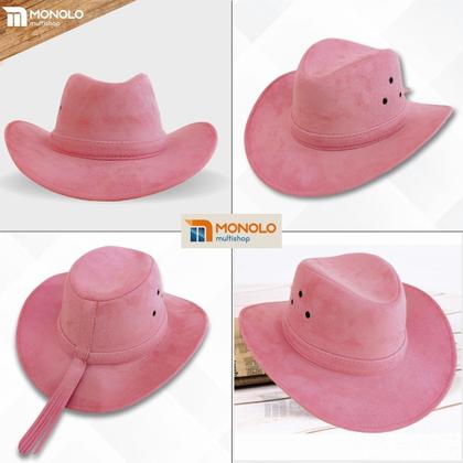Imagem de Chapeu Country Feminino Boiadeira Vaqueiro Festa Rodeio Cowboy