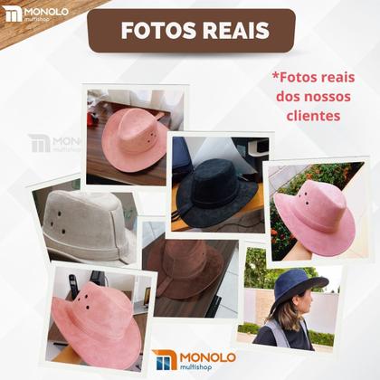 Imagem de Chapeu Country Feminino Boiadeira Vaqueiro Festa Rodeio Cowboy