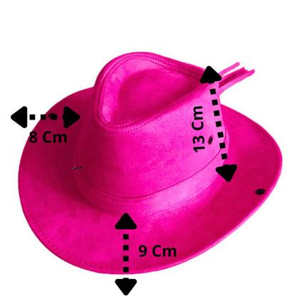 Imagem de Chapeu Country Feminino Cowboy Boiadeira Aba Larga Festa Junina Festa Peão Rodeio