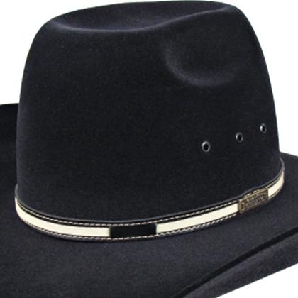 Imagem de Chapéu Country Marrom Feltro Estilo Biplay Copa Alta Aba 13