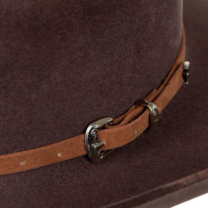 Imagem de Chapéu Country Montana Rodeio Bandinha de Couro - Feminino e Masculino