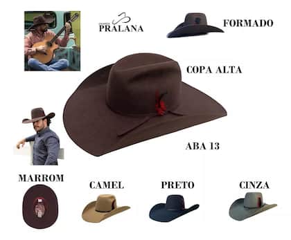 Imagem de Chapéu Country Pralana Champion Felt Biplay 2 Preto 61