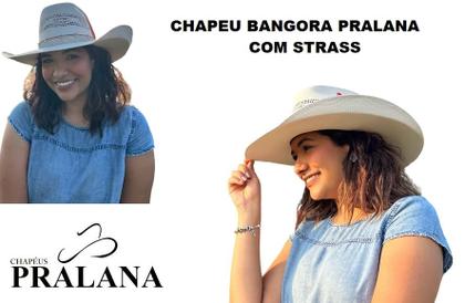Imagem de Chapéu Country Pralana Feminino Com Strass Aba 12 TAM P