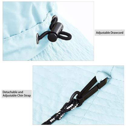 Imagem de Chapéu de balde FEICUI Quick Dry Packable com proteção UV - azul