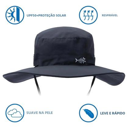 Imagem de Chapéu de Balde Tático Ajustável Bassdash - À Prova D'Água com Proteção UV