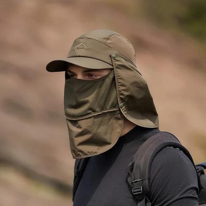Imagem de Chapéu de Beisebol Masculino com Proteção UV - Aba Removível e Secagem Rápida