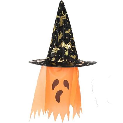 Imagem de Chapéu De Bruxa Fantasma Decoração Suspensa Halloween