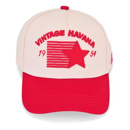 Imagem de Chapéu de caminhoneiro VINTAGE HAVANA Rise Bone/Vermelho para mulheres e homens