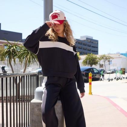 Imagem de Chapéu de caminhoneiro VINTAGE HAVANA Rise Bone/Vermelho para mulheres e homens