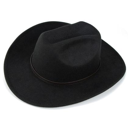 Imagem de Chapéu de cowboy italiano Western Classic Fedora com cinto de fivela