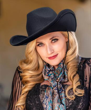 Imagem de Chapéu de cowboy Lanzom Retro Feltro com aba larga para mulheres e homens