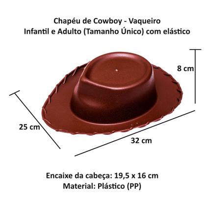 Imagem de Chapéu de Cowboy Woody para Crianças com Elástico do Story