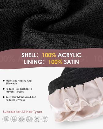 Imagem de Chapéu de inverno, cachecol, conjunto de luvas SENPUKI, forrado de cetim para mulheres e homens