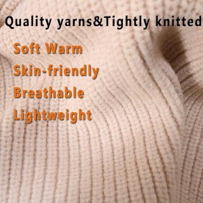 Imagem de Chapéu de inverno Facecozy Wool Blend, cachecol com capuz para mulheres, azul marinho