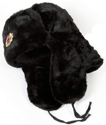 Imagem de Chapéu de inverno Siberhat Russian Soviet Army Fur Ushanka Black